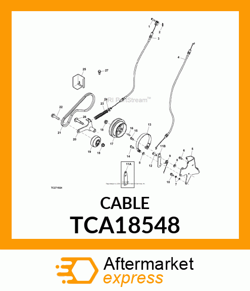 CABLE, CONTROL (CLUTCH) E TCA18548