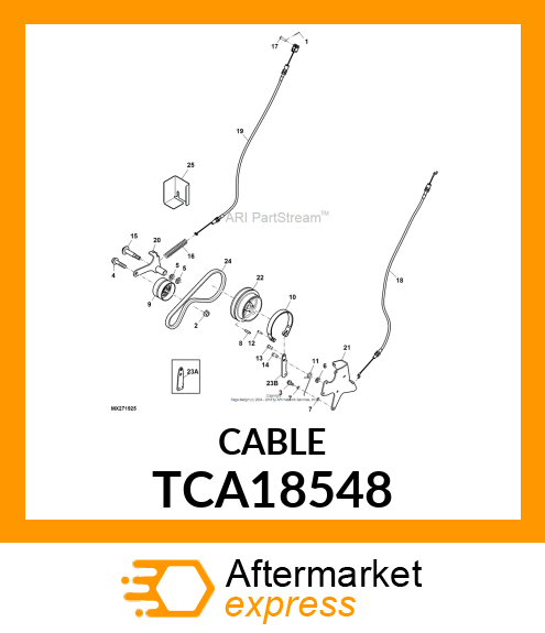 CABLE, CONTROL (CLUTCH) E TCA18548