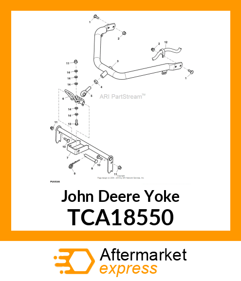 YOKE, WELDED REEL MOUNT, E TCA18550