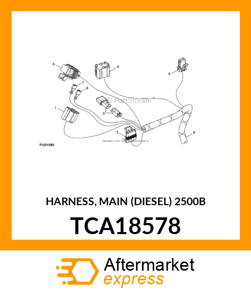 HARNESS, MAIN (DIESEL) 2500B TCA18578