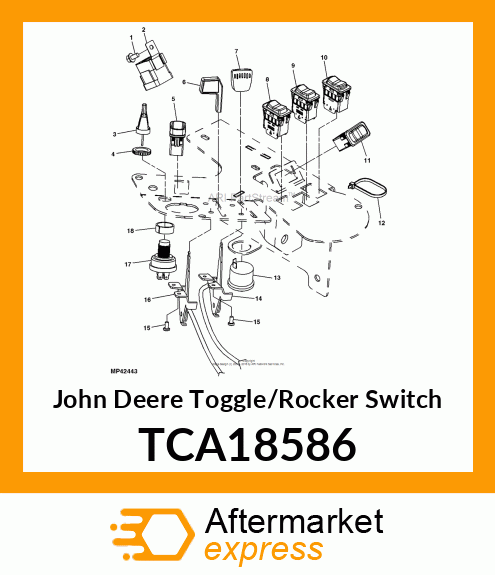 SWITCH, ROCKER, DPDT, MOMENTARY TCA18586