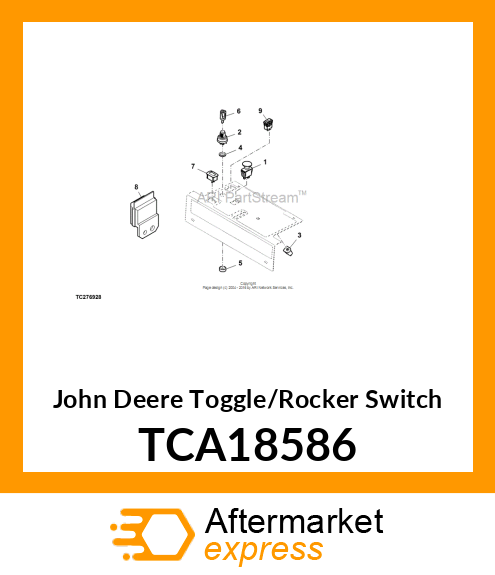 SWITCH, ROCKER, DPDT, MOMENTARY TCA18586