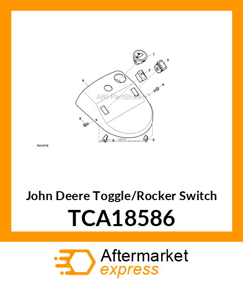 SWITCH, ROCKER, DPDT, MOMENTARY TCA18586