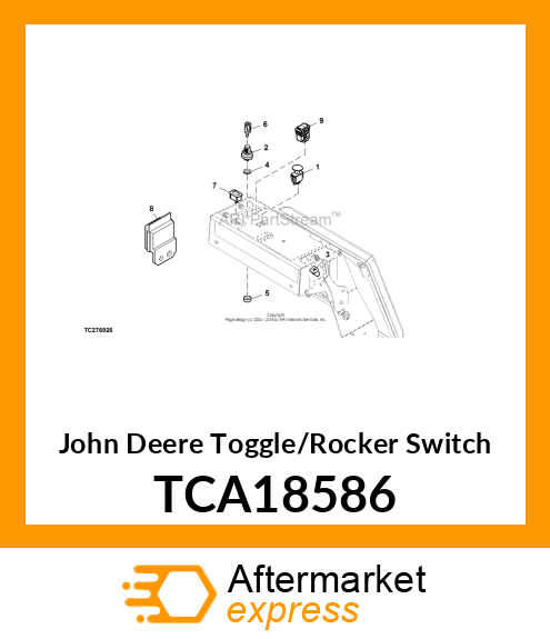 SWITCH, ROCKER, DPDT, MOMENTARY TCA18586