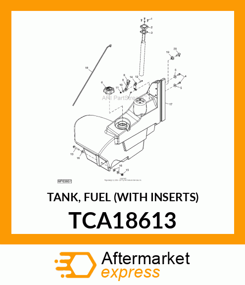 TANK, FUEL (WITH INSERTS) TCA18613