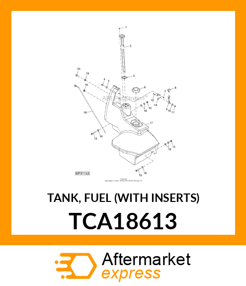 TANK, FUEL (WITH INSERTS) TCA18613