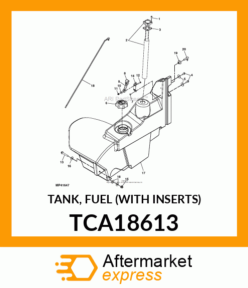 TANK, FUEL (WITH INSERTS) TCA18613