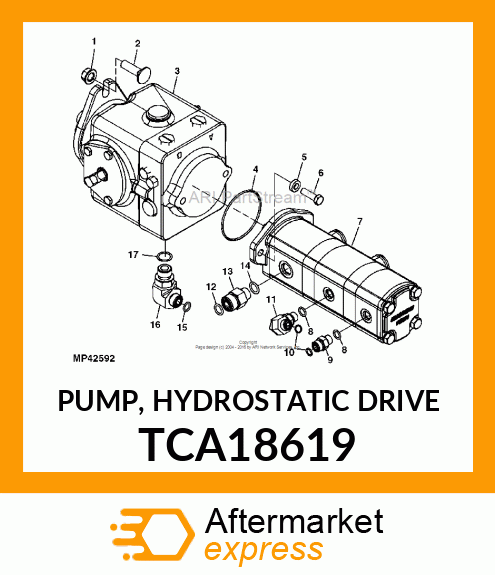 PUMP, HYDROSTATIC DRIVE TCA18619