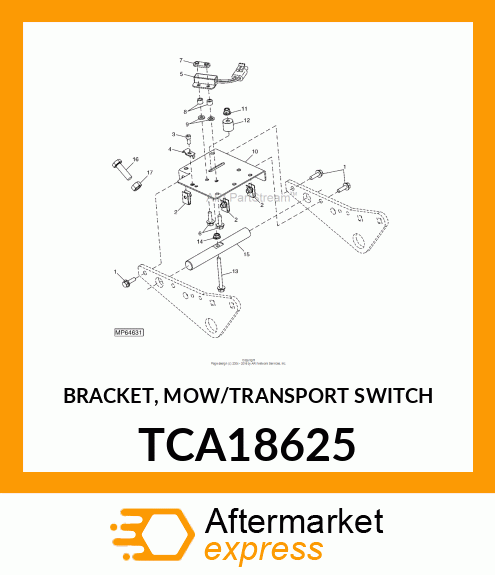 BRACKET, MOW/TRANSPORT SWITCH TCA18625