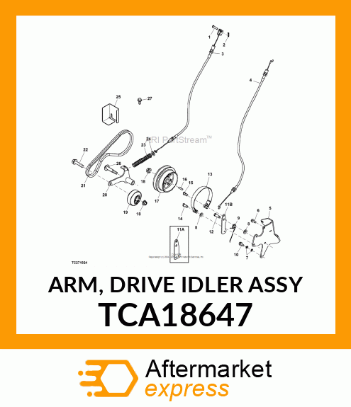 ARM, DRIVE IDLER ASSY TCA18647