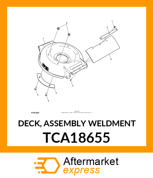 DECK, ASSEMBLY WELDMENT TCA18655