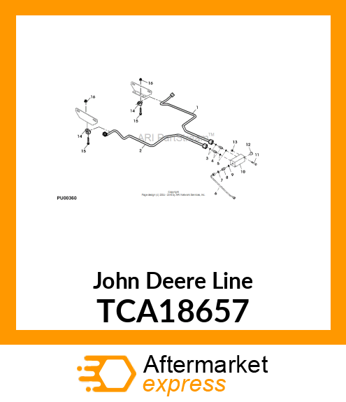 LINE, HYDRAULIC OIL TCA18657