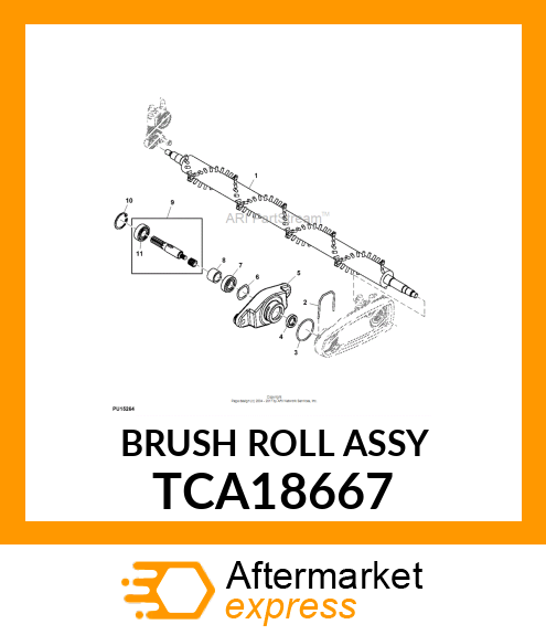 POWER BRUSH, 18" M W/SHAFTS TCA18667