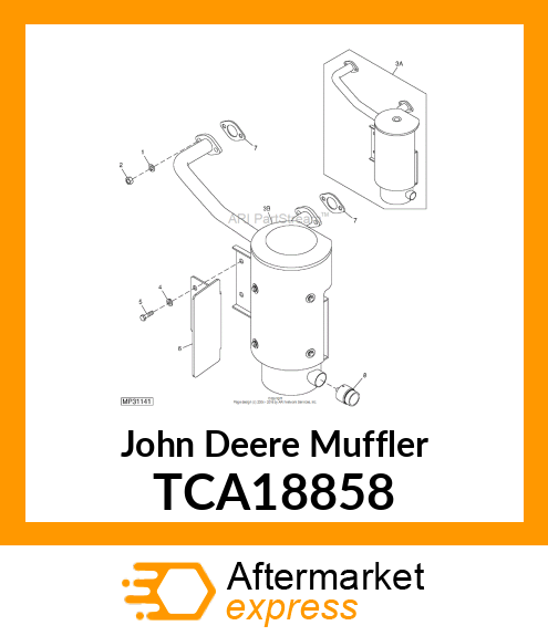 MUFFLER, EXHAUST TCA18858