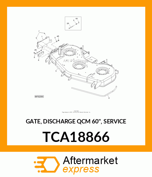 GATE, DISCHARGE QCM 60", SERVICE TCA18866