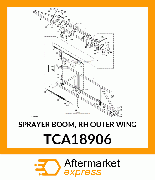 SPRAYER BOOM, RH OUTER WING TCA18906