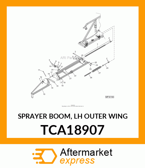 SPRAYER BOOM, LH OUTER WING TCA18907