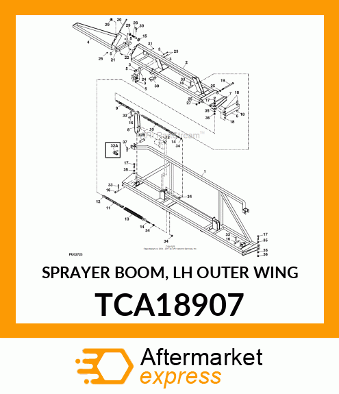 SPRAYER BOOM, LH OUTER WING TCA18907