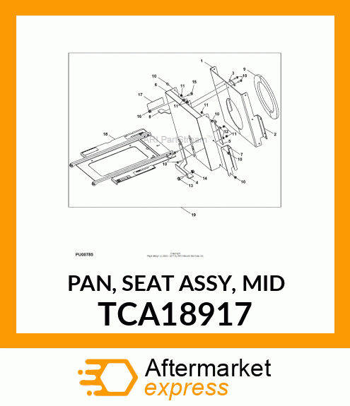 PAN, SEAT ASSY, MID TCA18917