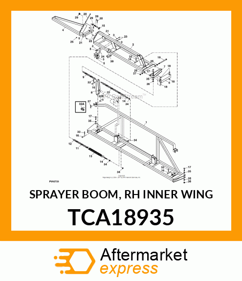 SPRAYER BOOM, RH INNER WING TCA18935