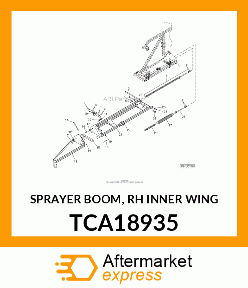 SPRAYER BOOM, RH INNER WING TCA18935