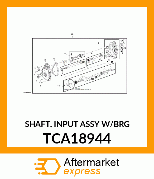 SHAFT, INPUT ASSY W/BRG TCA18944