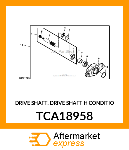 DRIVE SHAFT, DRIVE SHAFT H CONDITIO TCA18958