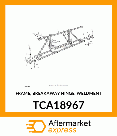 FRAME, BREAKAWAY HINGE, WELDMENT TCA18967