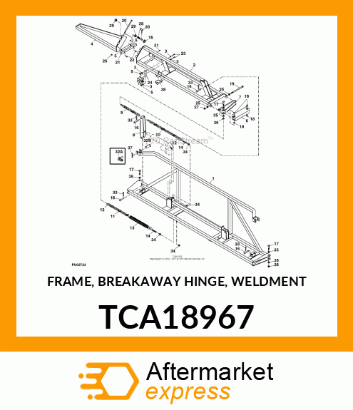 FRAME, BREAKAWAY HINGE, WELDMENT TCA18967