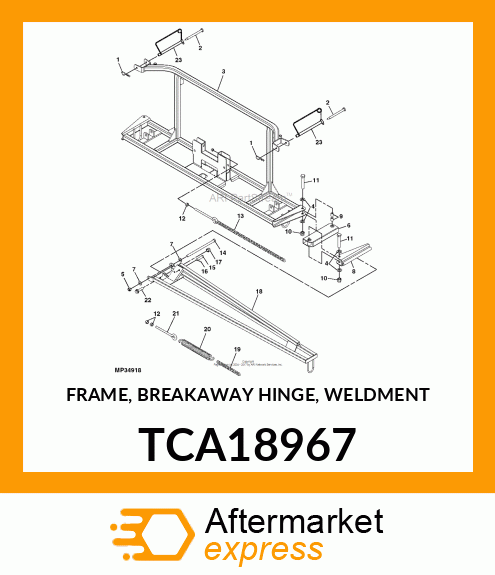 FRAME, BREAKAWAY HINGE, WELDMENT TCA18967