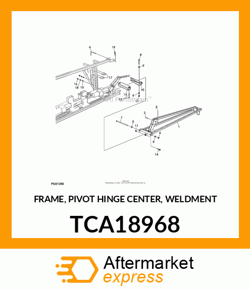 FRAME, PIVOT HINGE CENTER, WELDMENT TCA18968