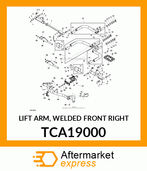 LIFT ARM, WELDED FRONT RIGHT TCA19000