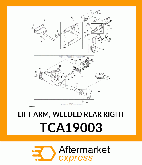 LIFT ARM, WELDED REAR RIGHT TCA19003