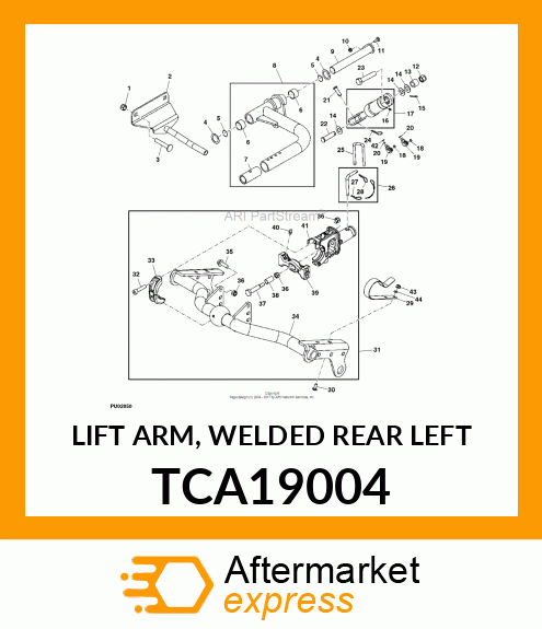 LIFT ARM, WELDED REAR LEFT TCA19004