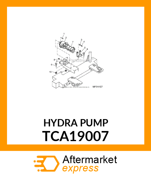 PUMP, HYDROSTATIC DRIVE (40.6CC) TCA19007