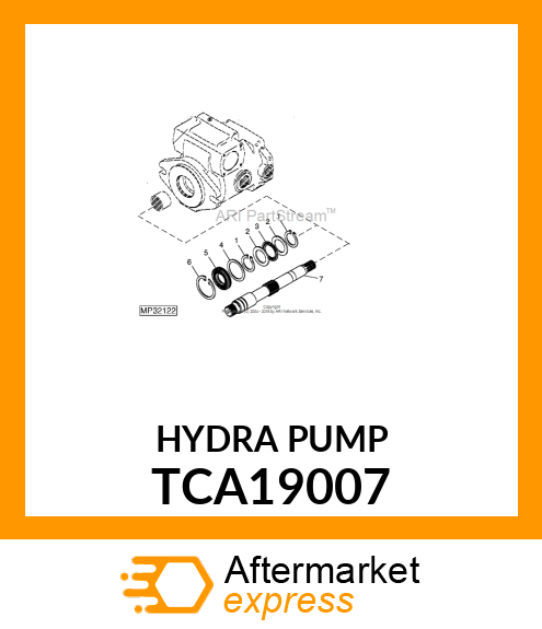 PUMP, HYDROSTATIC DRIVE (40.6CC) TCA19007