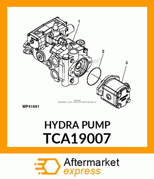 PUMP, HYDROSTATIC DRIVE (40.6CC) TCA19007