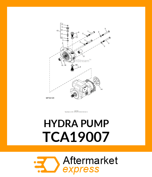 PUMP, HYDROSTATIC DRIVE (40.6CC) TCA19007