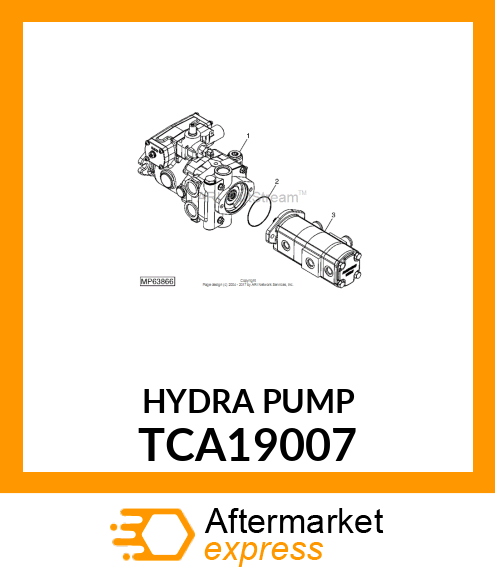 PUMP, HYDROSTATIC DRIVE (40.6CC) TCA19007