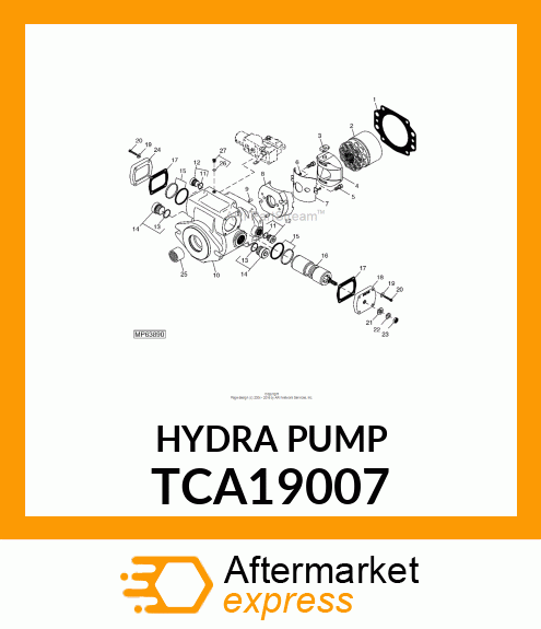 PUMP, HYDROSTATIC DRIVE (40.6CC) TCA19007