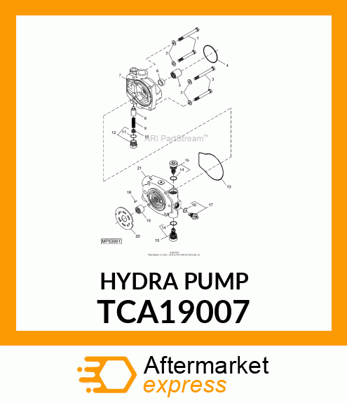 PUMP, HYDROSTATIC DRIVE (40.6CC) TCA19007