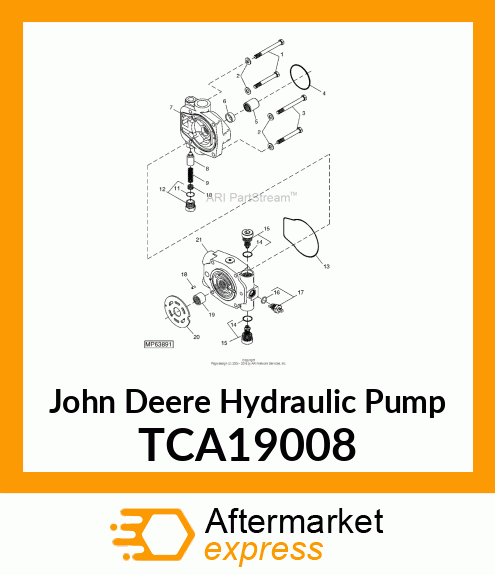 PUMP, HYDROSTATIC DRIVE (49CC) TCA19008