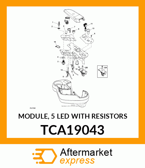 MODULE, 5 LED WITH RESISTORS TCA19043