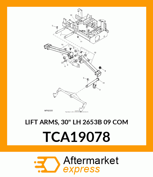 LIFT ARMS, 30" LH 2653B 09 COM TCA19078