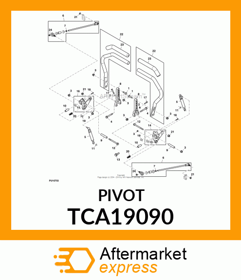 PIVOT, STEERING ASSEMBLY (RH) TCA19090