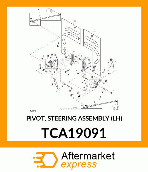 PIVOT, STEERING ASSEMBLY (LH) TCA19091