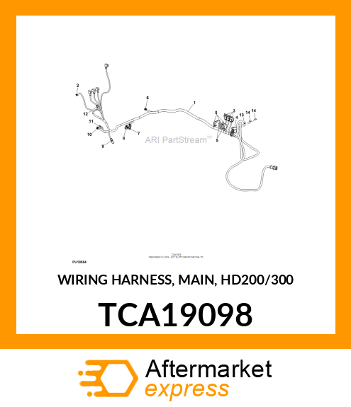 WIRING HARNESS, MAIN, HD200/300 TCA19098