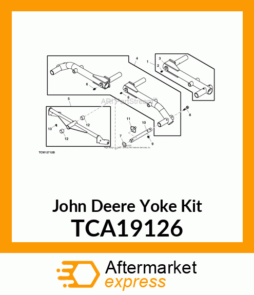 YOKE, 30 INCH WITH BUSHINGS TCA19126