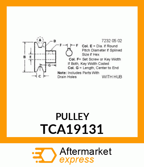 SHEAVE, TRACTION DRIVE ENGINE TCA19131