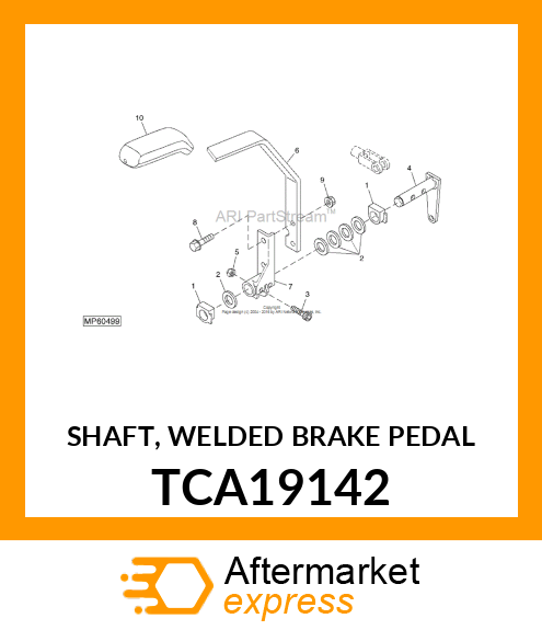 SHAFT, WELDED BRAKE PEDAL TCA19142